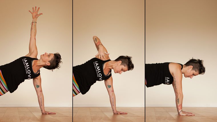 look down before plank