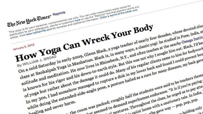 „How yoga can wreck your body”: Gefahr durch Yoga?
