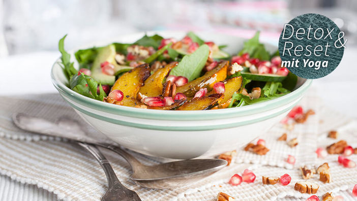 Rucola-Salat mit Kürbis