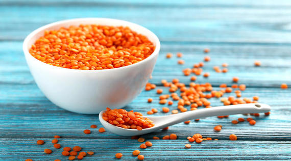 Rote-Linsen-Gemüse mit Möhren und Zuckerschoten