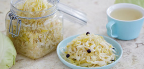Aprikosensauerkraut mit Petersilienstampf