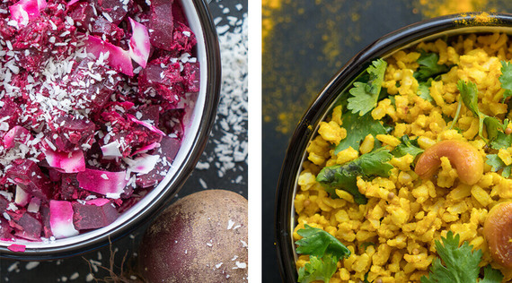 Zitronenreis mit Rote-Bete-Palya