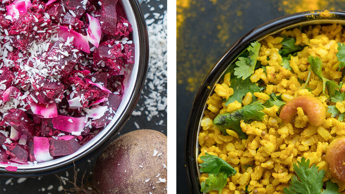 Zitronenreis mit Rote-Bete-Palya