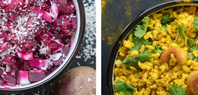Zitronenreis mit Rote-Bete-Palya