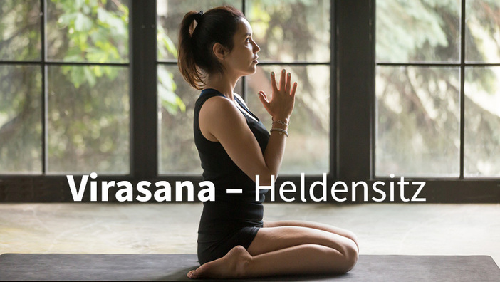 Yogahaltung Virasana Heldensitz