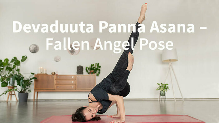 Isabel Djukanovic in Devaduuta Panna Asana – Fallen Angel Pose