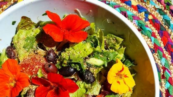 Yin flower power salad