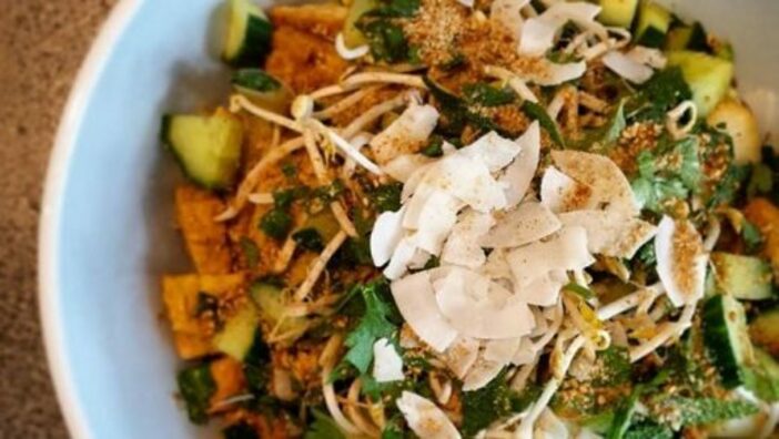 Cooling cucumber coconut bowl