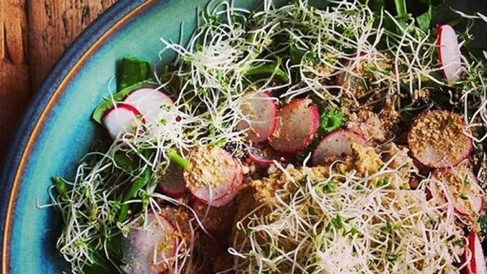 Buckwheat seaweed salad for Kapha dosha