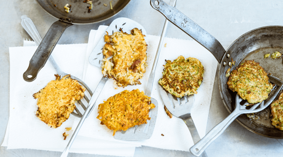 Pastinaken-Zucchini-Puffer