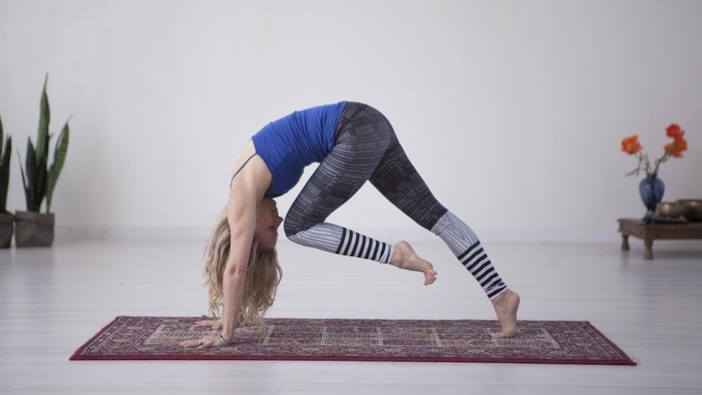 How to step forward to Lunge from Downward Dog