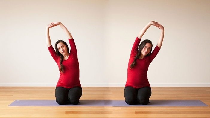 Baby salute! Pregnancy yoga Sun Salutation