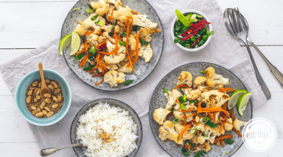 Asiatischer Blumenkohl-Salat