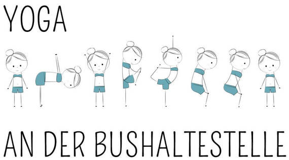 An der Bushaltestelle: Entspannende Yoga-Übungen