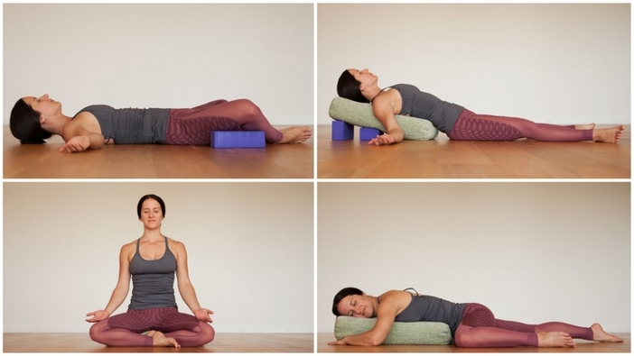 Restorative yoga sequence