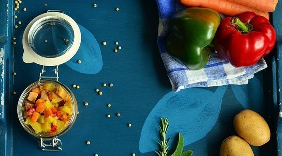 Gemüsepfanne mit Kressequark