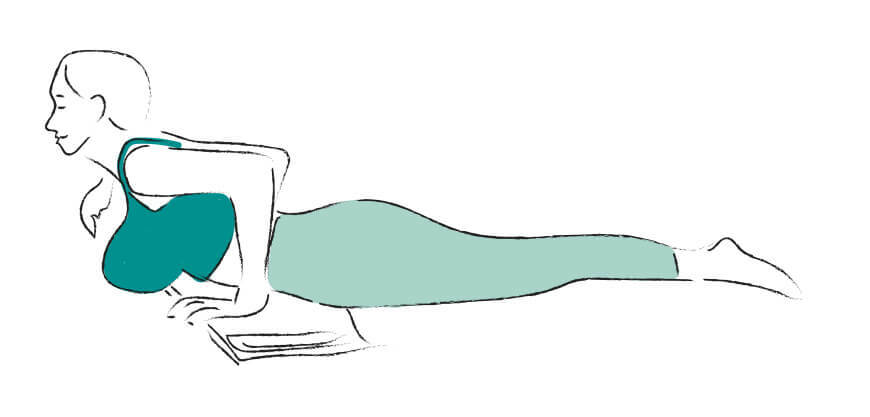 Bhujangasana Variante für Frauen mit großem Busen
