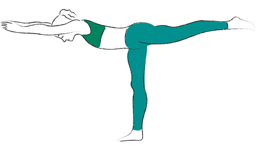 Virabhadrasana III klassische Variante
