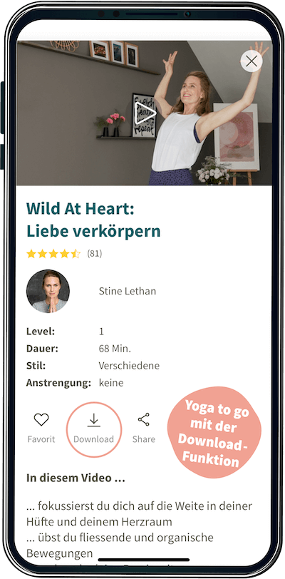 Download-Funktion in der YogaEasy-App