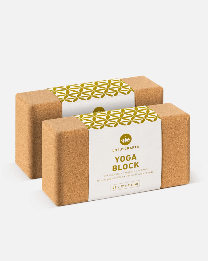 Yogablock Kork 2er-Set – Lotuscrafts