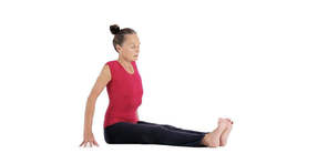 dandasana (Stockhaltung im Sitzen)