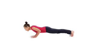 chaturanga dandasana (Brettstellung mit gebeugten Armen)
